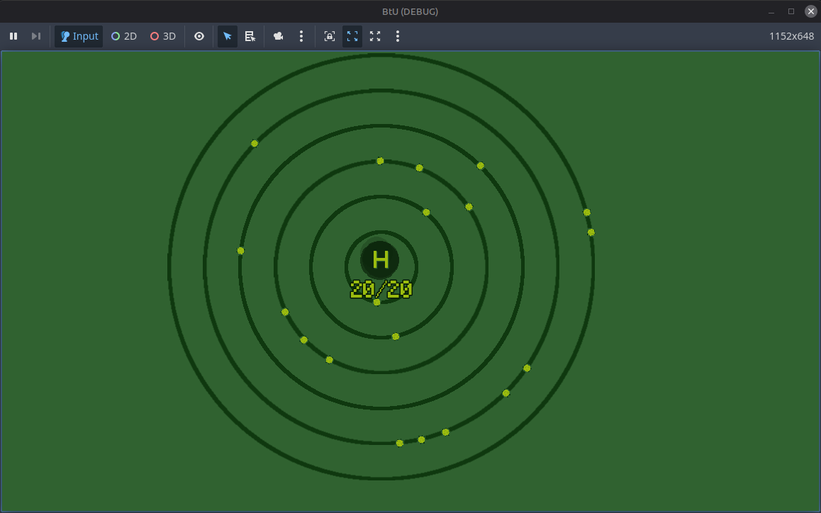 Screenshot of an isolated atom with electrons